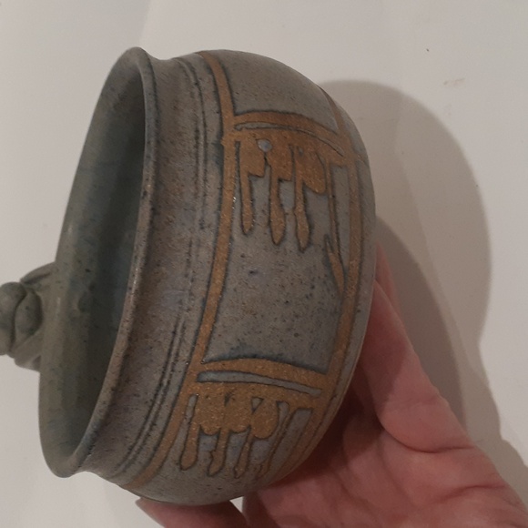 Handcrafted Ceramic Mug with Handle - Gray and Brown - Picture 2 of 6